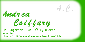 andrea csiffary business card
